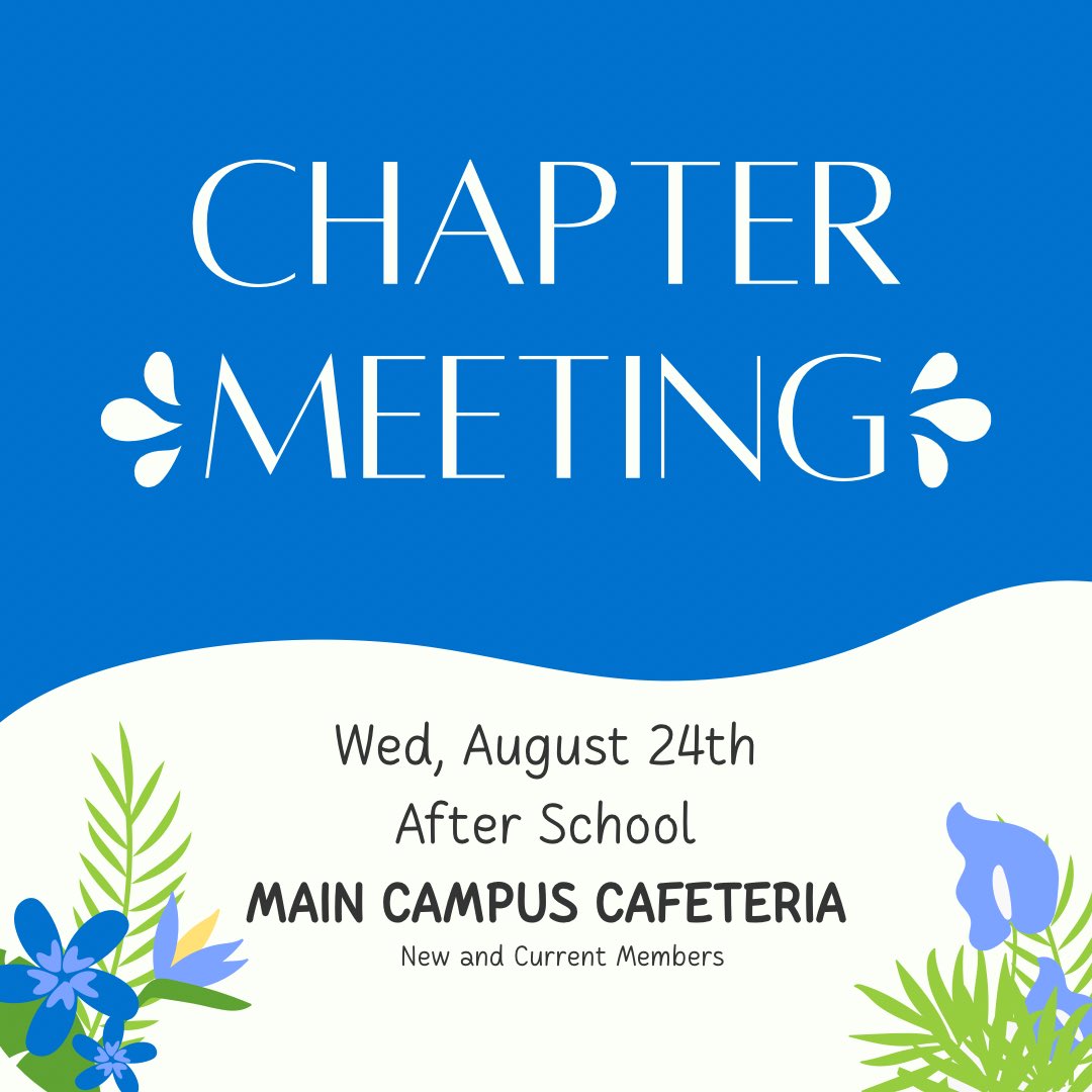 HebronDECA's tweet photo. It’s time for the first meeting of the year! Make sure you come to the cafeteria and not Mrs. Gowarty’s room! https://t.co/qX2uYV38KW