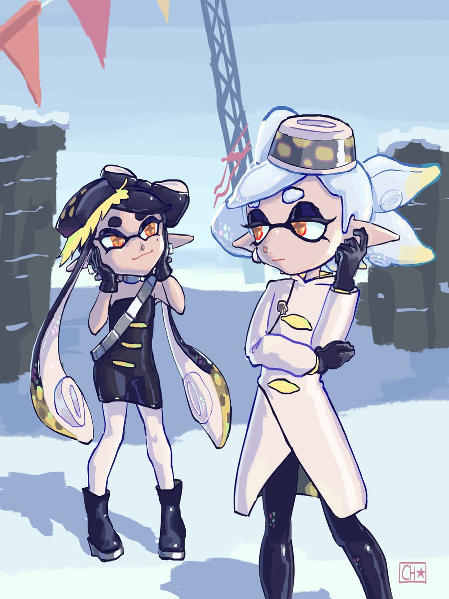 ambiguitybear1's tweet photo. callie n marie : ) #Splatoon3 #art #fanart https://t.co/Ak1WoBwnbv