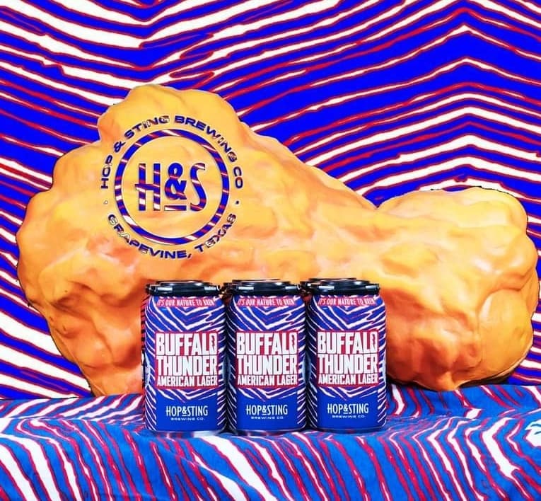 Aug 27, 2022
<a href="/hopandsting/">Hop & Sting Brewing Co.</a> (906 Jean Street, Grapevine, TX)
12 noon - TBD
Come try the new Buffalo Thunder, an American Lager with the <a href="/DFWBillsBackers/">DFW Bills Backers</a> and #BillsMafia  #craftbeer <a href="/BuffaloBills/">Buffalo Bills</a>