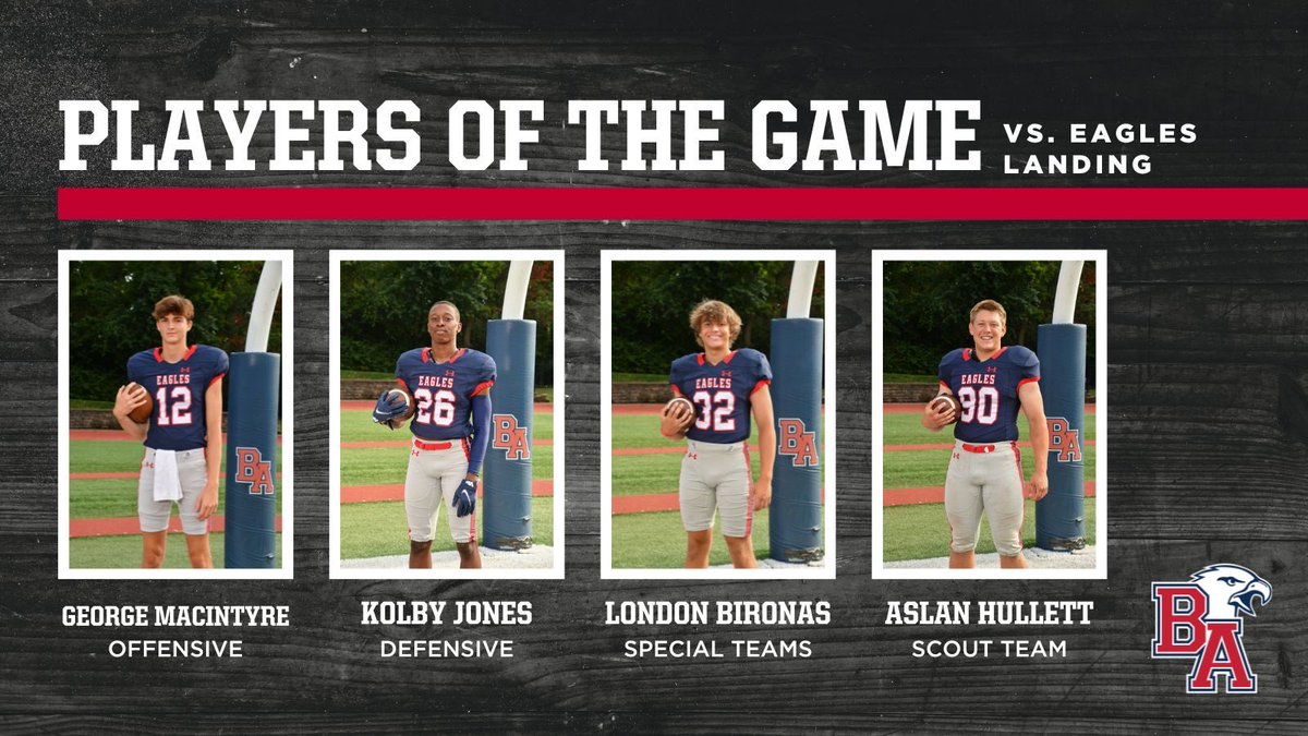 Your BA Players Of The Game vs Eagles Landing!