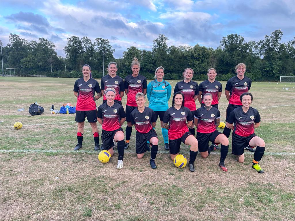 First game tonight for the fire service ladies, we won't talk about the score but a starting point for building on!