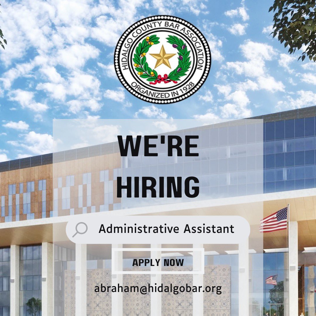 HidalgoCoBar's tweet photo. We are hiring!
Visit our website to apply!
https://t.co/nEgy9YXVsY https://t.co/m5BvDRcp7n