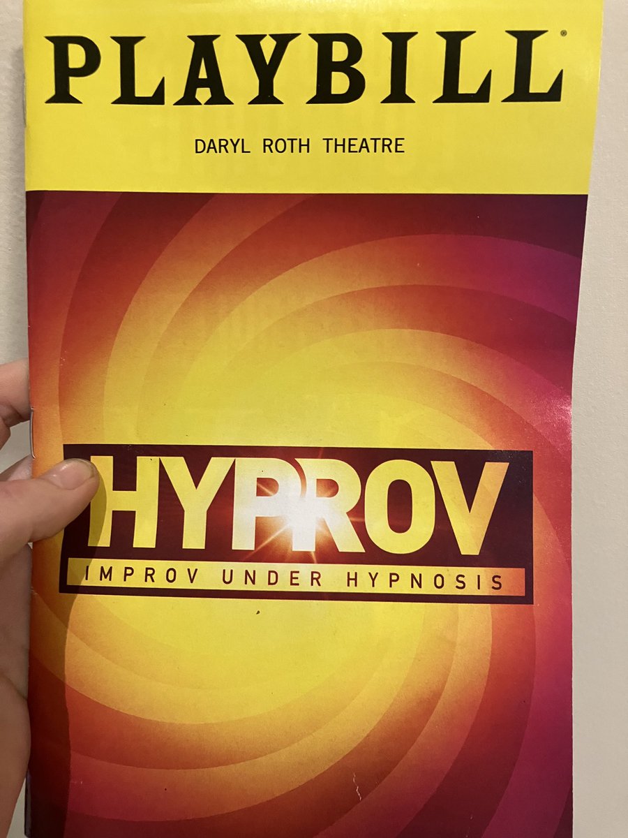 I’m still thinking about ⁦<a href="/Hyprov/">HYPROV</a>⁩ a show I saw last Friday in Union Square. How did those volunteers become such committed and funny improvisers under hypnosis? Such acts of comedic bravery all in the name of “experiments” and science! 🤯🤪🥸😆🙌