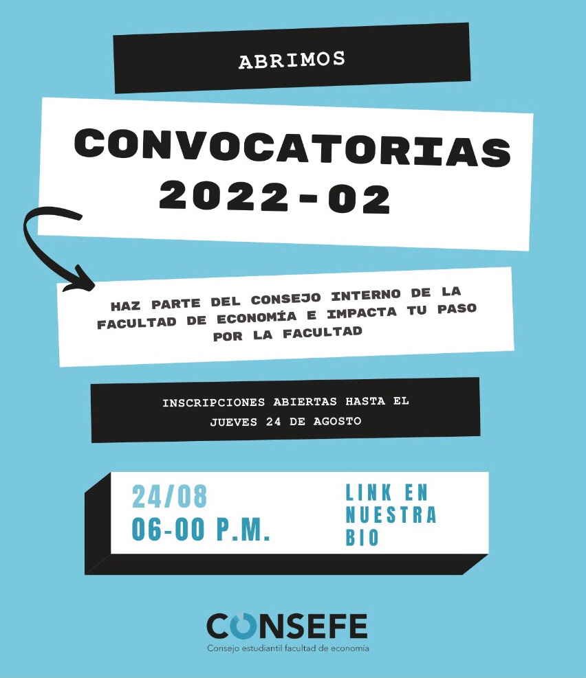 Abrimos convocatorias para hacer parte del consejo interno de la facultad 🥳🥳 Inscríbete acá: forms.office.com/r/M8wHuK2Sqy