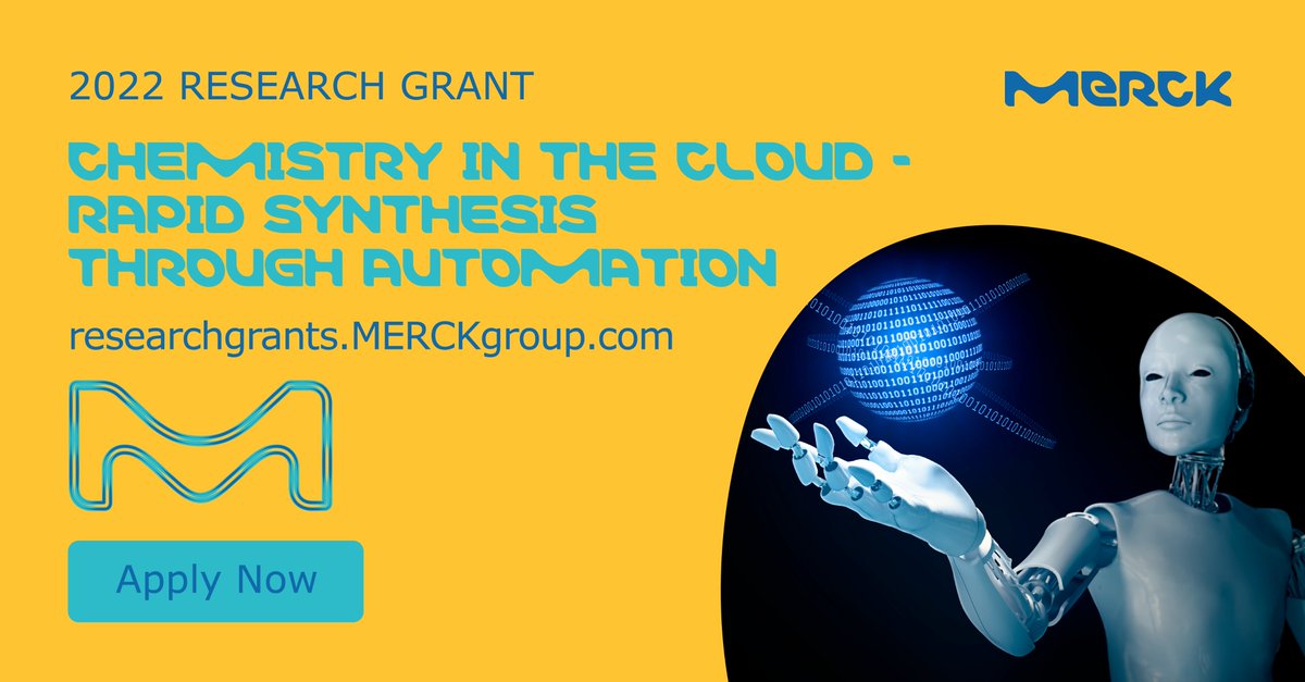 We @merckgroup are supporting #innovative #research on '#Chemistry in the #cloud'.  🚀
Successful applications work closely with our teams on moving the proposal from paper to lab! 🤖🧑‍🔬

emdgroup.com/en/research/op…

#DigitalChemistry #machinelearning #compchem

#RT appreciated