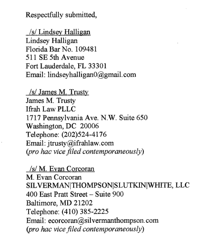 The former President's legal team