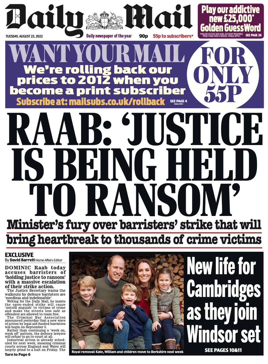 DailyMailUK's tweet image. Tuesday’s @DailyMailUK #MailFrontPages