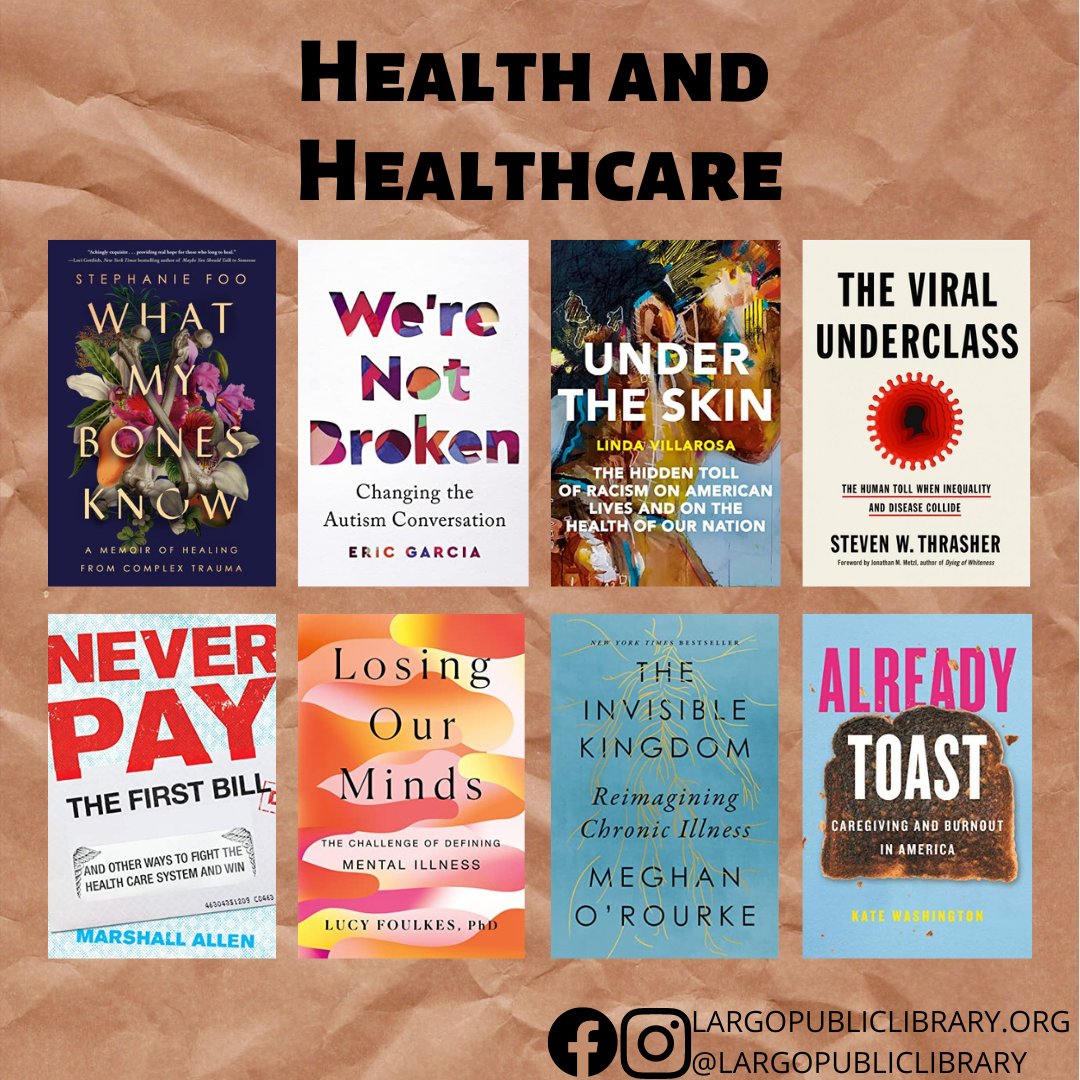Check out some books on health and healthcare!

<a href="/imontheradio/">emi</a> <a href="/EricMGarcia/">Eric Michael Garcia</a> <a href="/lindavillarosa/">Linda Villarosa</a> <a href="/thrasherxy/">Dr. Thrasher</a> <a href="/marshall_allen/">Shane Allen</a> @lfoulkesy <a href="/meghanor/">Meghan O'Rourke meghanor.bsky.social</a> <a href="/washingtonkate/">Kate Washington</a>