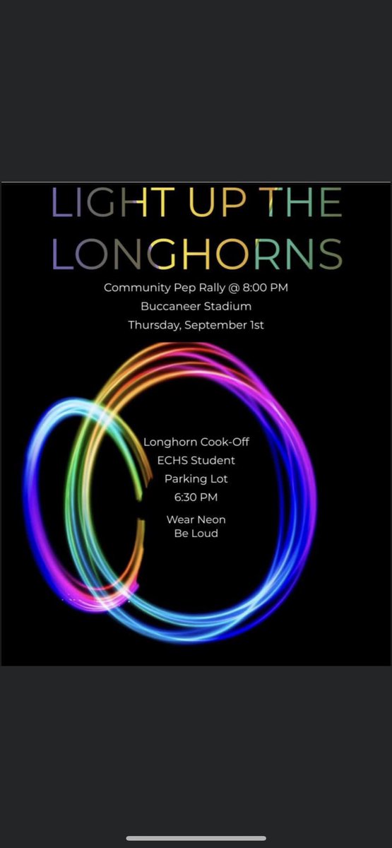 ec_ssection's tweet photo. Let’s Light em up! Bring all of our EC people so we can get ready to beat the horns!!💛💚 https://t.co/Zz3gEhawwB