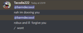 bannndecool's tweet photo. @ZlectricLmfao what happened taco he used to be nice also he say he will doxx me https://t.co/LbZmX93EKf