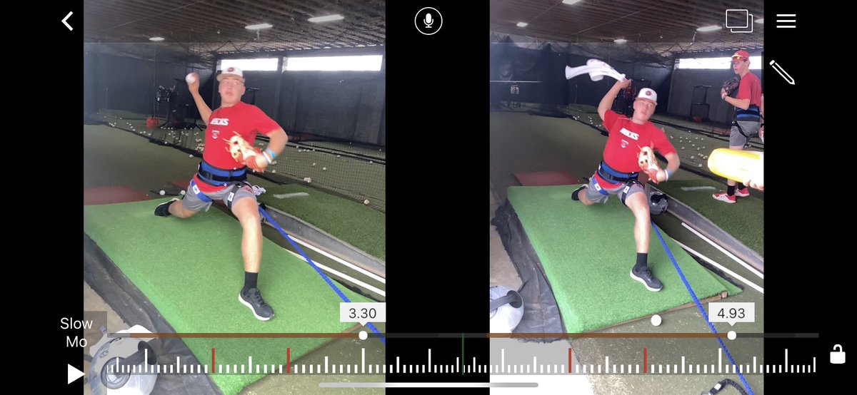 StStanBaseball's tweet photo. 2023 @EastMissBB committ @HillGainey working hard today on front staying closed with #corevelocitybelt.  Huge improvements from right picture to left picture. #RACKBALL2023 https://t.co/CzL2rKIQP4