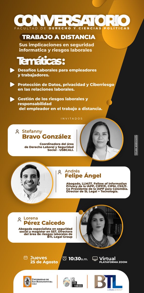 SLSeguridad's tweet photo. Cordialmente invitados a este evento, donde nuestro director Andrés Ángel hablará sobre el trabajo a distancia y sus implicaciones en la seguridad informática.

¿Cuándo? Jueves 25 de agosto, 1030 a.m.

 Regístrate sin costo aquí: https://t.co/dhK5gOL6ih https://t.co/mJlHYhwrk3