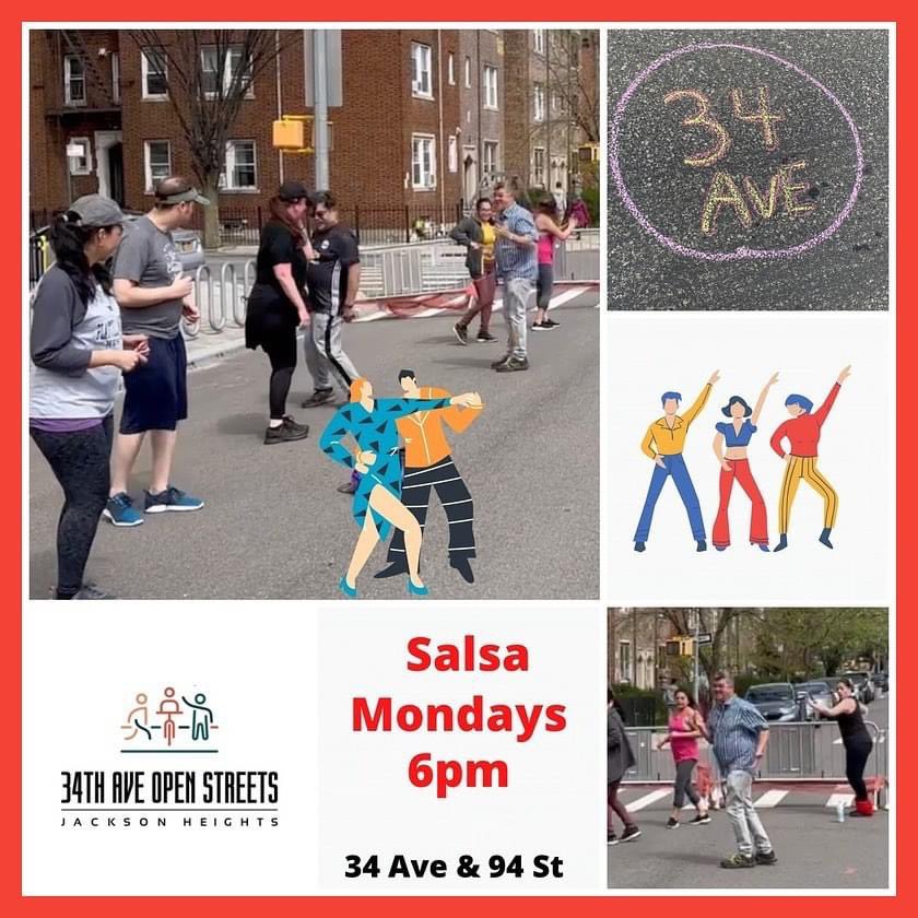 34_ave's tweet photo. Come enjoy some dance therapy with Salsa on @34_ave at 93 St. Show-offs, beginners &amp; everyone in between are welcome. 

#OpenStreets
#34AveOpenStreets 
#citiesforpeople
#streetsforpeople
#NYC25x25
#salsa
#freesalsa https://t.co/T9wKsOkBD8