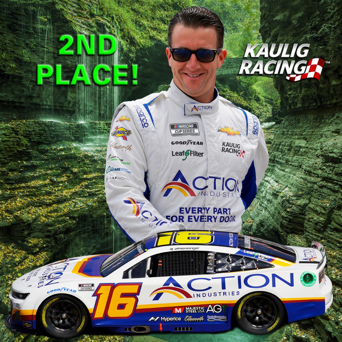 Congratulations to @AJDinger, the hardworking people at @KauligRacing, @MattKaulig and @C_Rice1 on 2nd place at @WGI 🎊🎉  We are impressed by how determined AJ was on the course, battling it out until the very end.

#EveryPartForEveryDoor | #GoBowlingAtTheGlen | #TrophyHunting