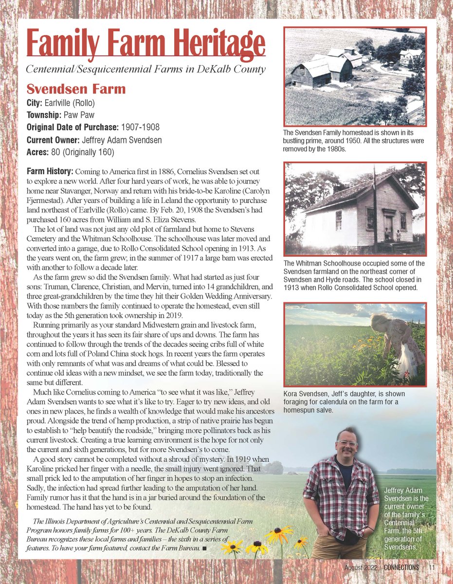 JeffAtDawn's tweet photo. Had the opportunity to write a blurb about my Centennial Farm in the local Connections for IFB. Wish I wasn't limited to single page format. https://t.co/MU4WjHtFGT