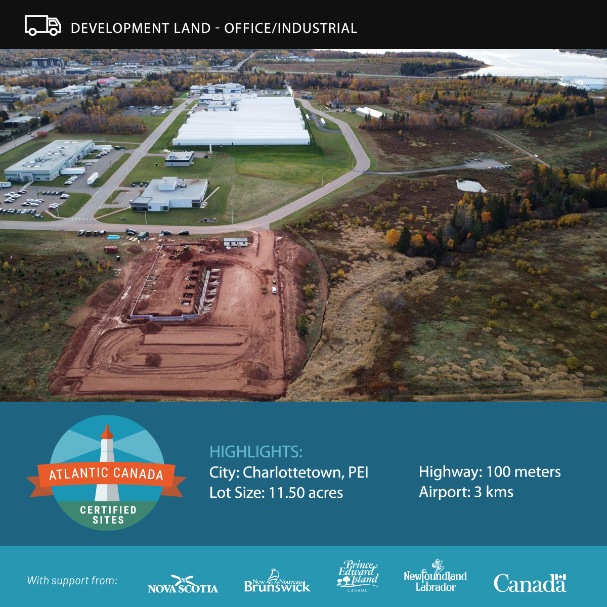 NEW certified site alert! Atlantic Canada Certified Sites would like to introduce the latest property to be certified as development-ready, having met the key site selection criteria. Check out this site today: lnkd.in/dk99ArUr
#AtlCanCertSites #CertifiedSites