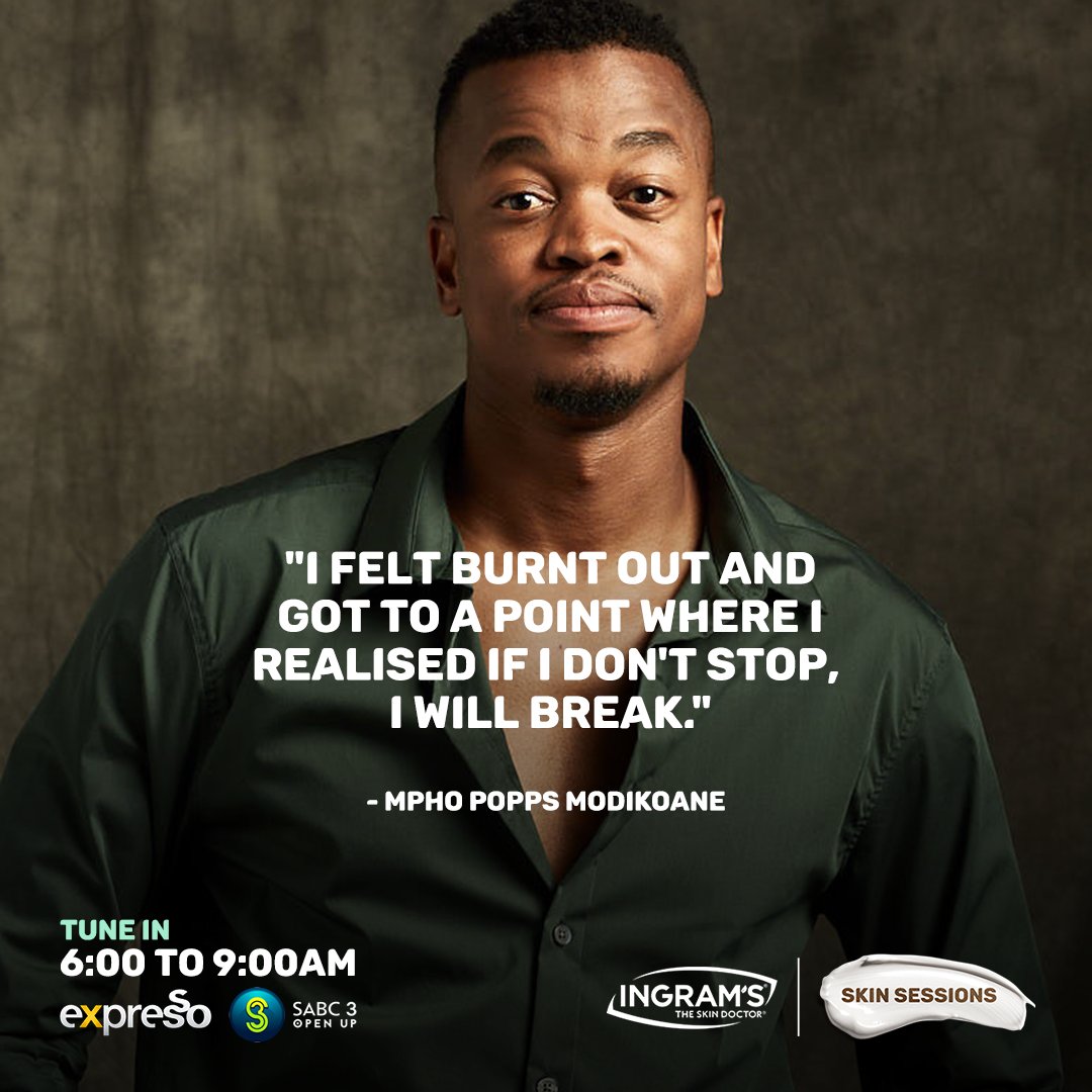 Ingrams_za's tweet photo. Chin up! Catch @MphoPopps & @shenaazmoos on our next @expressoshow Skin Sessions unpack the topic “It’s Okay To Not Be Okay”.
Tune in Tomorrow on @expressoshow
(6-9am).
#WearYourBrave #YourSkinYourBrave #IngramsSkinSessions #SkinSessions https://t.co/q4xalyJVIK