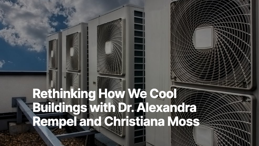 Listen in to our latest #TenAcrossConversations podcast episode where founder <a href="/DukeReiter/">Wellington Reiter</a> speaks with building scientist 
Alexandra Rempel and architect Christiana Moss about how we can better design buildings to be more #climate #resilient.
10across.com/rethinking-how…