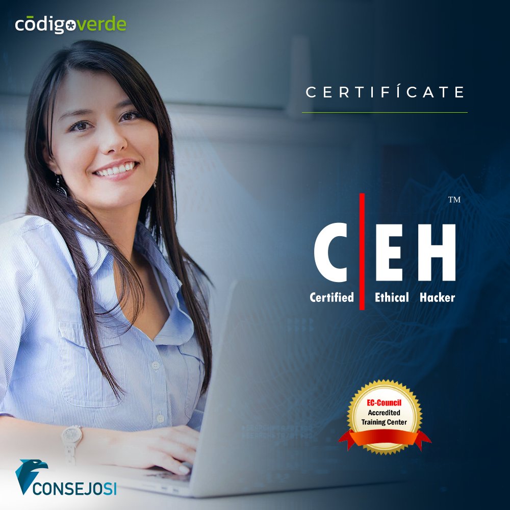 codigoverde's tweet photo. 📗Prepárate para realizar #pentest con un instructor que ha penetrado el 100% de sus pruebas en el curso oficial de #CEH v11 de @ECCOUNCIL
👉https://t.co/UqEiSSZn02
📲+52 (81) 2355 2269

✅En línea
✅Incluye examen de certificación
✅Inscríbete antes de septiembre 5

#infosec https://t.co/a0wjIOmoqg