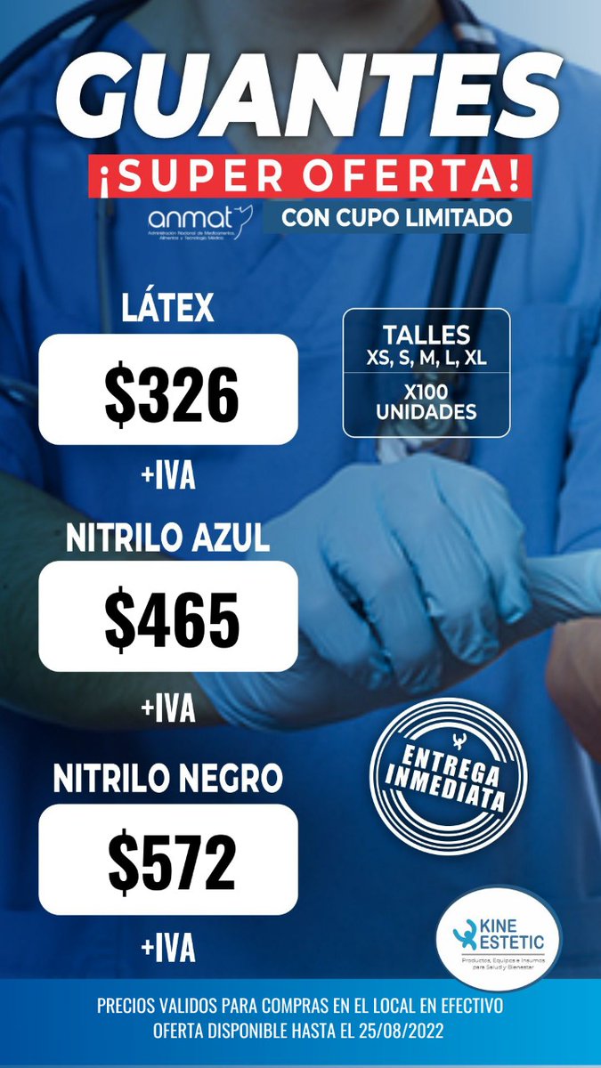 PreciosRosario2's tweet photo. #GuantesEnRosario 🧤

🧤 Guantes por 100 unidades
#Látex #Nitrilo azul y negro

👉 Promo hasta el 25/8

📍 @KineEstetic 
🏠 San Juan al 3300
📱https://t.co/ktSvsOTBgw

#CapturaTestigo 🤳 https://t.co/x2FCRCutMF