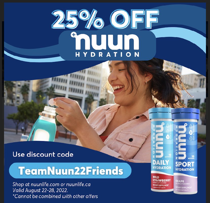 Trientist's tweet photo. 25% off @nuunhydration https://t.co/SGj4N2khWn