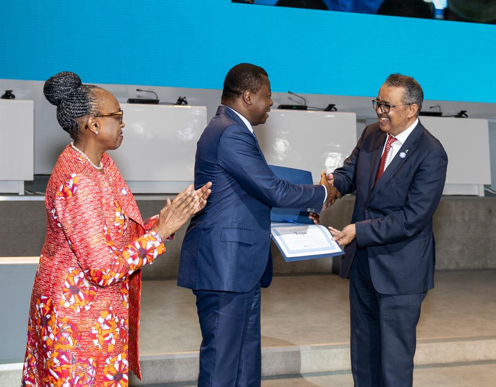 #Togo’s lead in the fight against #NTDs is exemplary! Honoured to present this distinction. 🇹🇬 has eliminated 4 NTDs, becoming the 1st in the world to be validated by WHO for doing so. Thank you for showing it's possible – we look forward to full success in the fight against NTDs