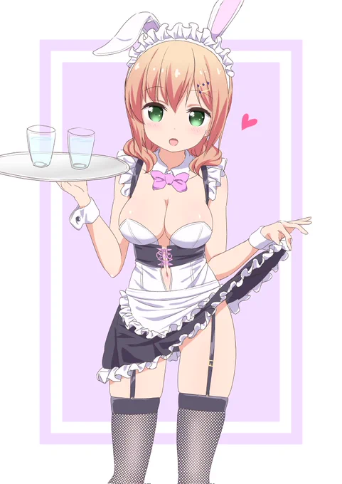 メイドバニーえーこちゃん!!バニーの日間に合わなかった…#スロウスタート 