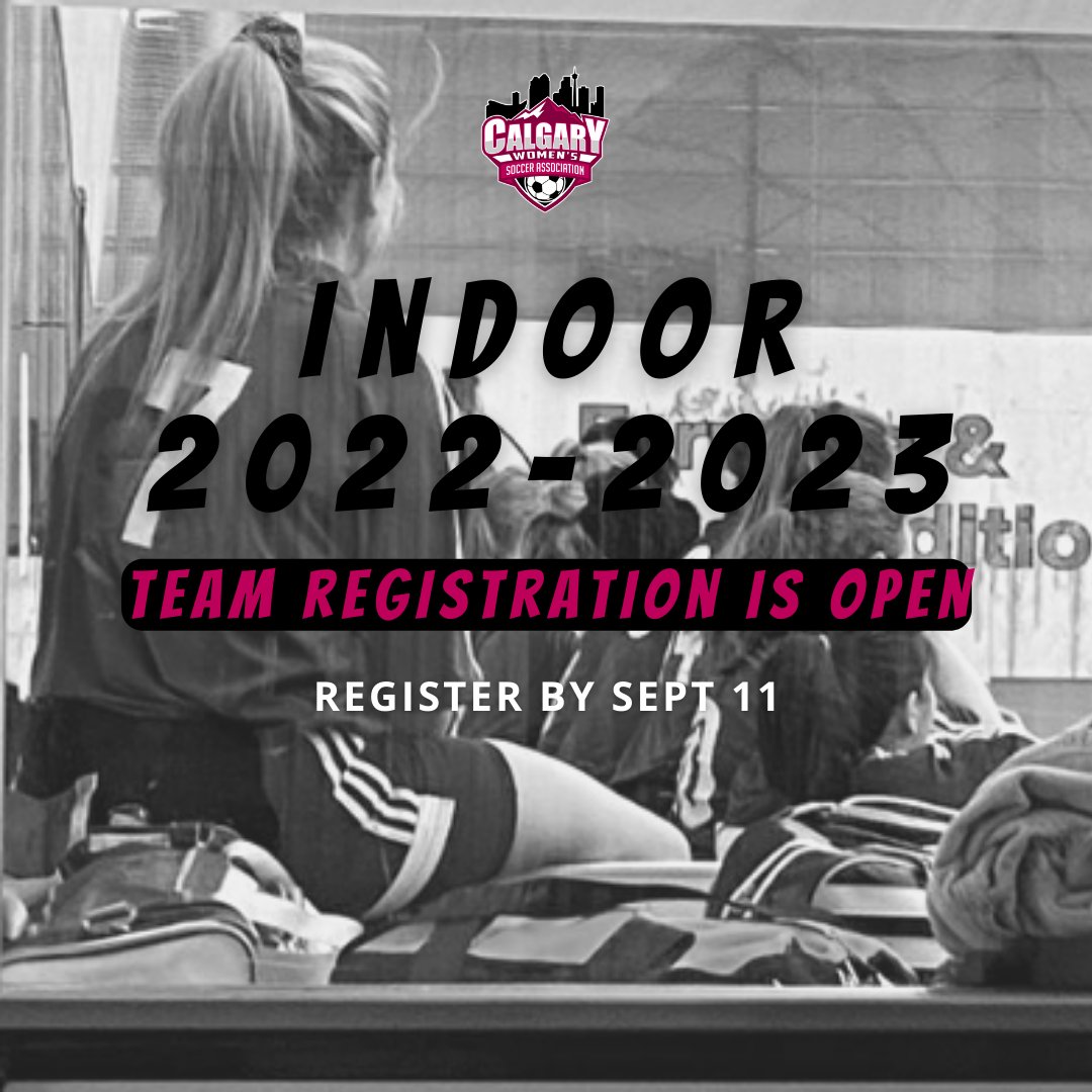 Team registration for the indoor season is ongoing. Play boarded or 7v7, or both! Deadline to register is Sept 11. Season info is on our website: mycwsa.ca/content/indoor…