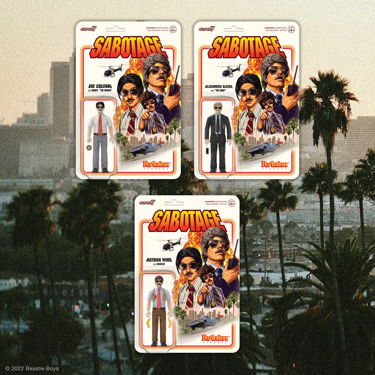 Super7 has made some official ReAction Figures paying homage to the original cast of Sabotage. Collect them all! 

Pre-order in the US store: shopus.beastieboys.com 

Or at <a href="/super7store/">Super7</a>: super7.com/collections/be…

#Sabotage #Super7 #ActionFiguresNotDolls
