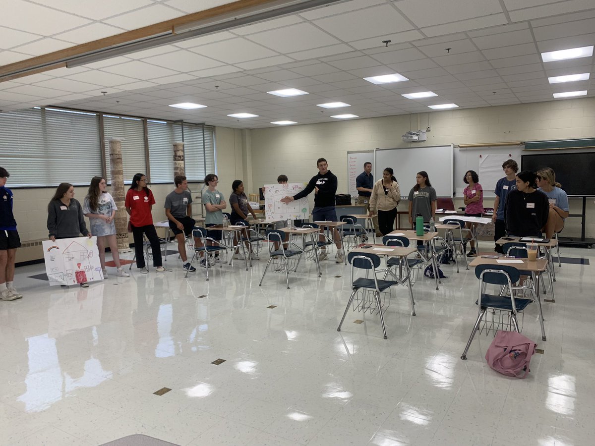 StacyMurphyCES's tweet photo. Spending my morning with the Foran Natural Helpers - discussing how they want Foran to sound and feel as they prepare to welcome incoming 9th graders this week. “Comfortable, excited, supported and stress-free!” @ManeStMirror https://t.co/XzKMUuGR2n