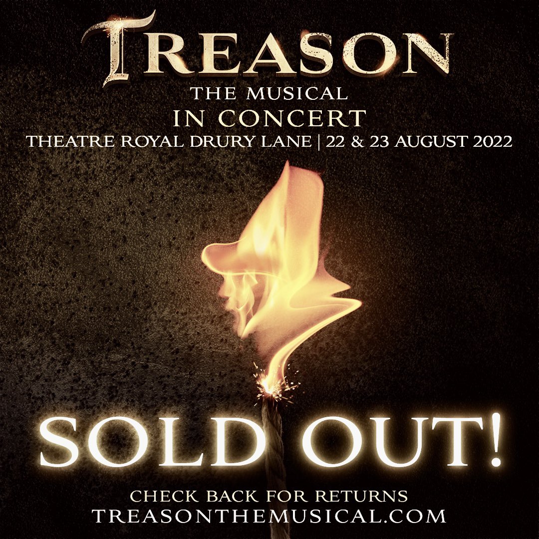 Monday night musical is @TreasonMusical at @TheatreRoyalDL 🎼

Let’s see Guy Fawkes and friends sing about gunpowder, treason and plot 💥 

#TreasonTheMusical 

treasonthemusical.com/index.php