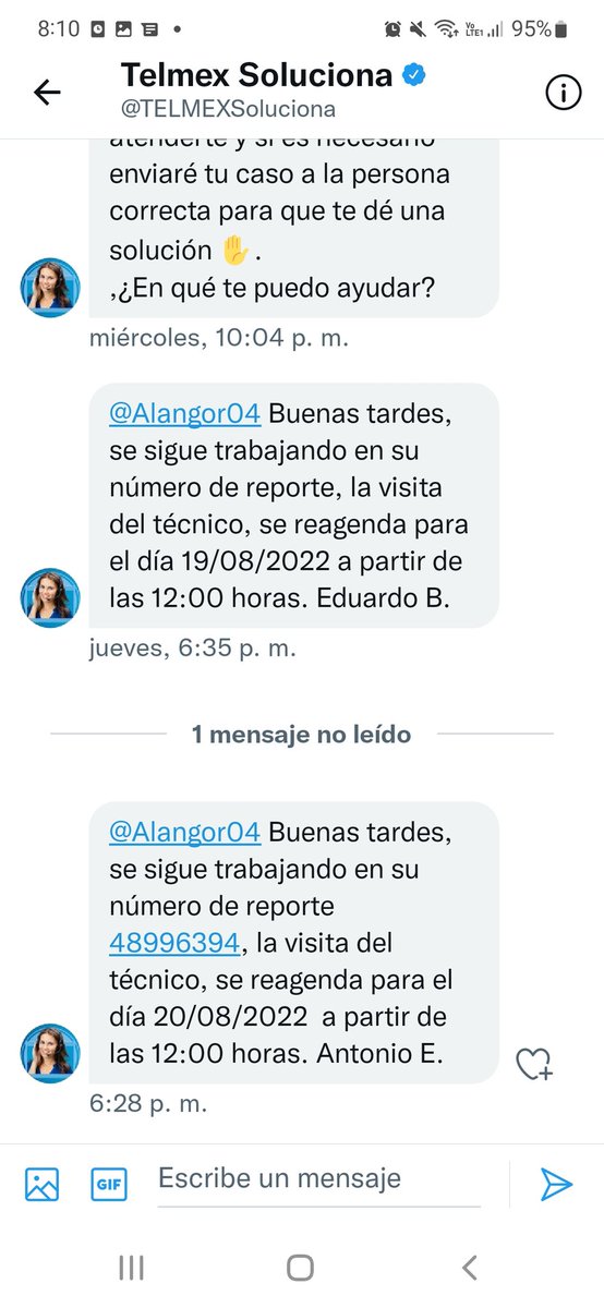 Alangor04's tweet photo. @mg_michel @TELMEXSoluciona @Telmex @CruzAzul @arturoelias Todavía te falta bro llevo 3 semanas así recibiendo estos mensajes @TELMEXSoluciona @Telmex @arturoelias https://t.co/dF0aBtFFGe