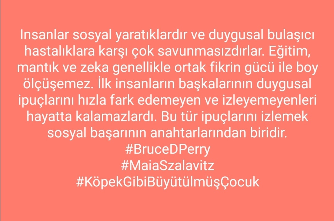 HseyinA54810641's tweet photo. #BruceDPerry
#MaiaSzalavitz
#KöpekGibiBüyütülmüşÇocuk https://t.co/afD16oCZDE
