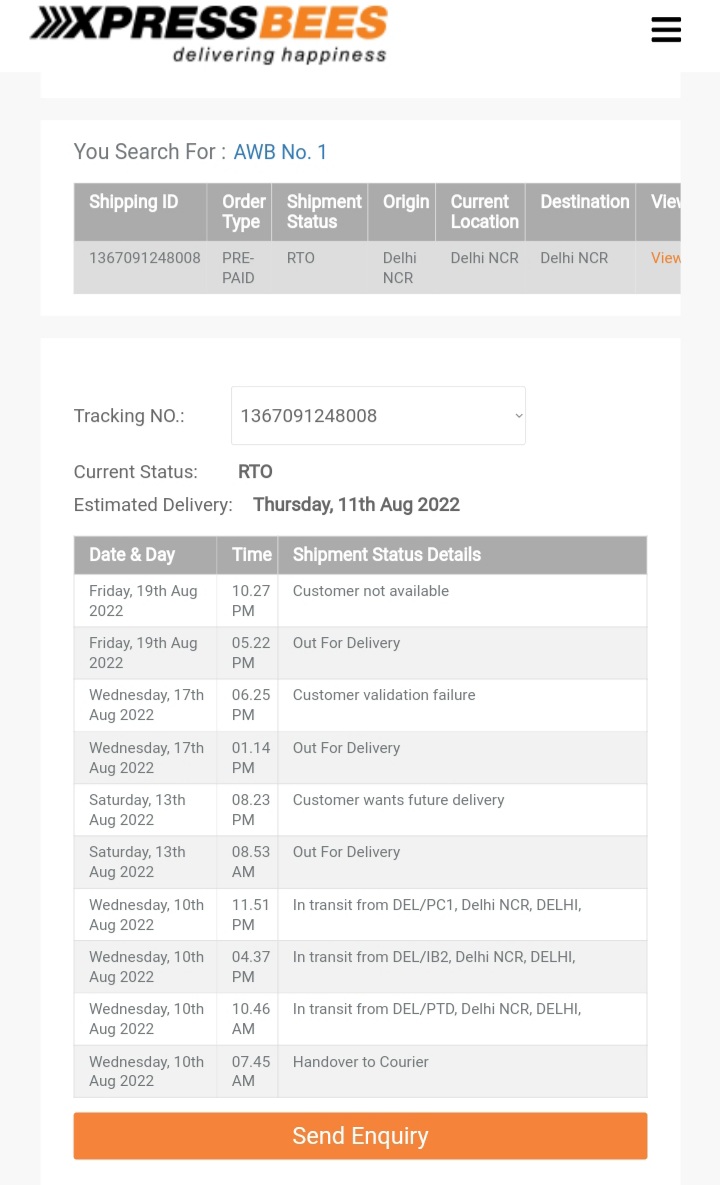 ipeeyushC's tweet photo. @AjioLife Can you please check where's my order? @xpressbees_in have been behaving highly unprofessional in delivering it since 10th of August. https://t.co/hUof1IefIw