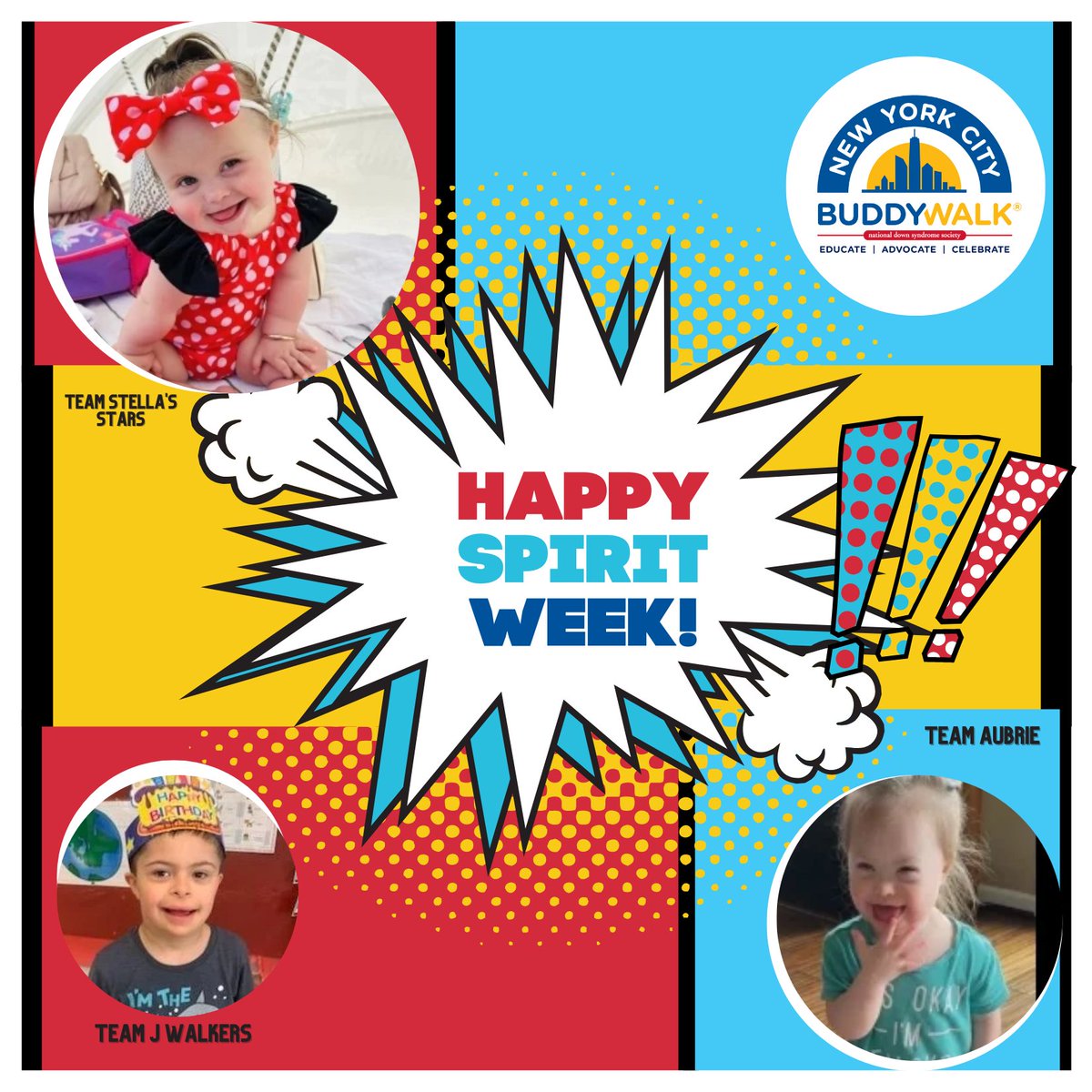 NDSS's tweet photo. Team Spirit Week for the #NYCBuddyWalk starts today! 💥🤩 We'll have daily challenges for our New York City Buddy Walk team captains all week, with the chance to win a prize every day! Register your team to join in the daily fun! ⬇
https://t.co/2LbKECp5DL https://t.co/4n0nxuEJOV
