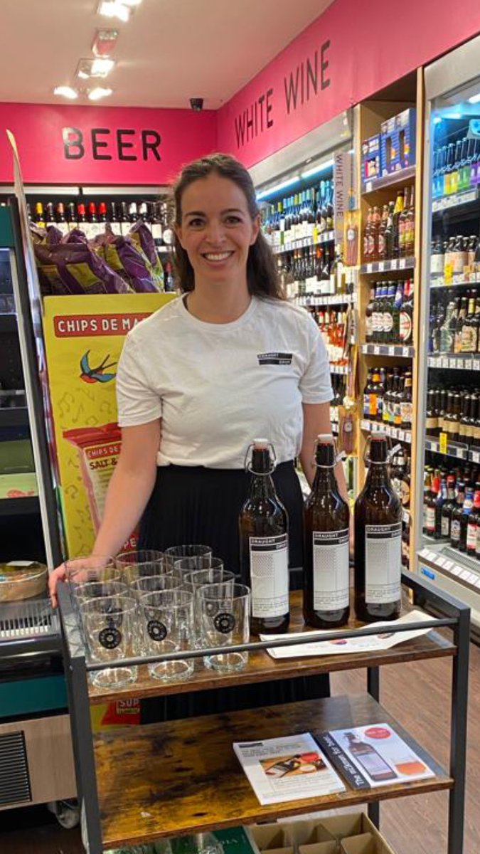 draughtdrop's tweet photo. 📢BIG NEWS...we're now stocked in @EAT_17 Walthamstow! 

You can find our refillable bottles of local draught beer in the fridge. Our selection changes weekly so check in every Friday to see what's on tap and don't forget to bring your empty bottles back with you each time. 🙌 https://t.co/XA7wtbsA6x