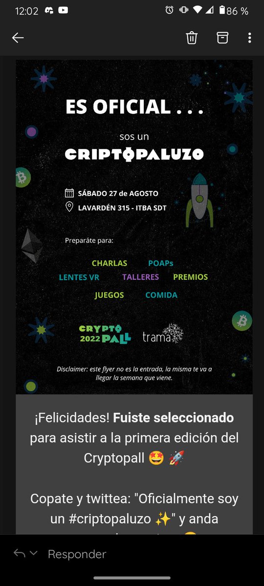 wapacrypto's tweet photo. "Oficialmente soy un #criptopaluzo ✨"
.
.
Quien viene al @cryptopalltrama
????????????????????????????
.
👽 https://t.co/wIgEH3gBZY