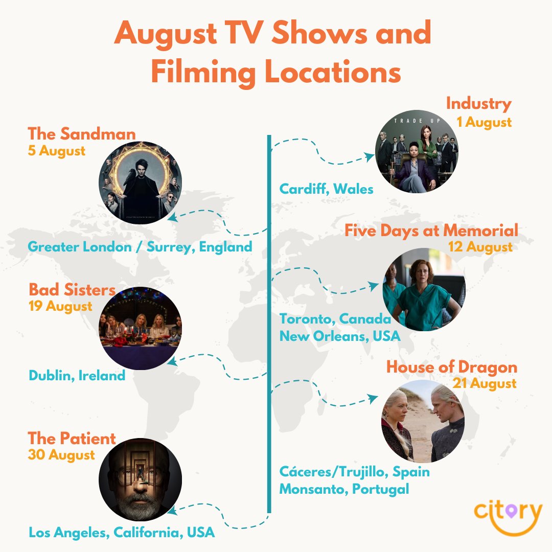 citoryco's tweet photo. August came with excellent TV shows that we all canβt wait to see π€©
If you are looking for the new places to add your bucket list, here is the perfect list for you!
#Citory #tvshows #filminglocations #augustseries https://t.co/lE4K8w8PO2