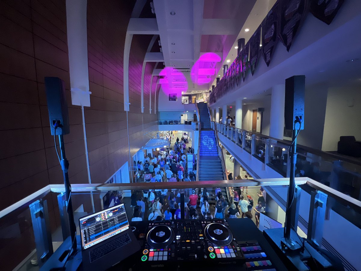 Happily blasting music throughout the student center lobby, a new happy place. <a href="/DJRnB_/">Robert Breitenstein</a> <a href="/SAA_1923/">Student Activities Association</a>