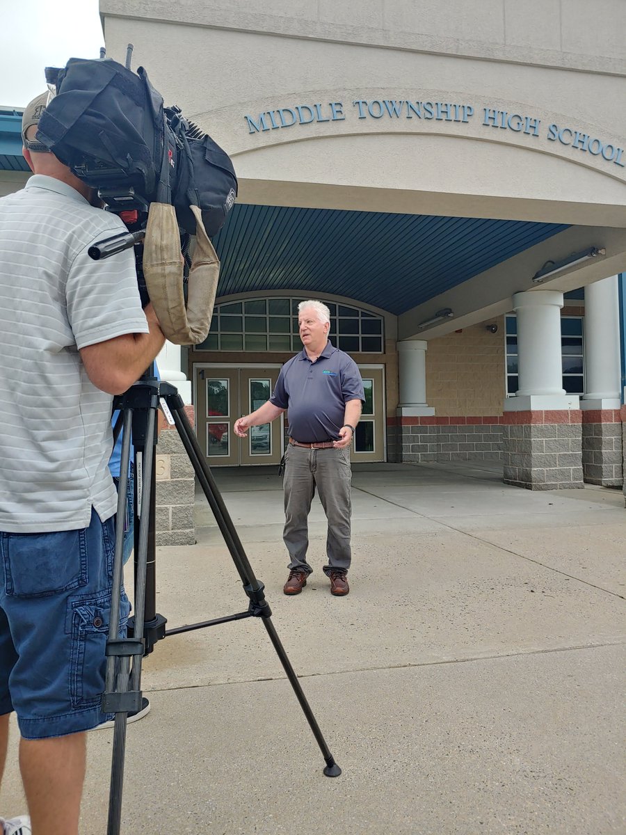 SwordfishCom's tweet photo. Swordfish was on-site today at @MiddleTownship HS as our security firm client talked with @NBCPhiladelphia about how schools are upgrade physical security in the wake of recent #schoolshootings. Story to air soon. #PR #schoolsecurity #RobbElementary #UvaldeStrong https://t.co/oJmvr35ok0