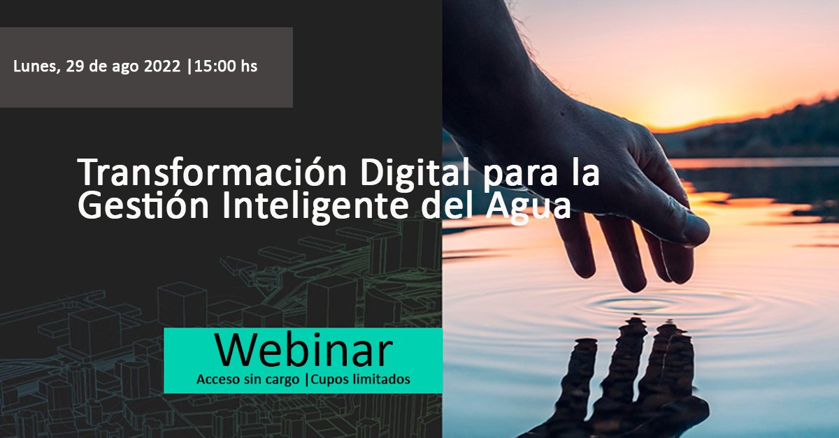 Falta sólo una semana para el #Webinar "Transformación Digital para la Gestión Inteligente del Agua". 💧📚💡😯

No te lo pierdas 👉 bit.ly/3bOQNcU

#Aeroterra #Esri #Argentina #Uruguay #ArcGIS #GIS #SIG