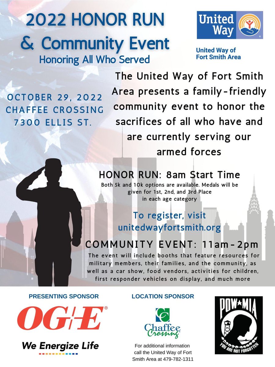 We are so excited to announce the 2nd Annual Honor Run &amp; Community Event Presented Sponsor – <a href="/OGandE/">OG&E</a>