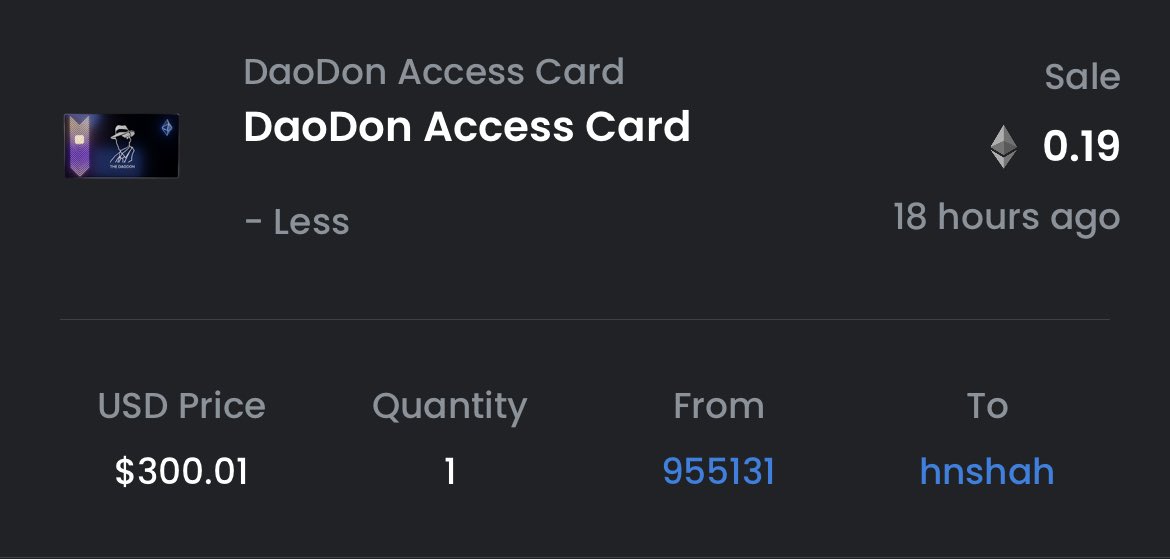 Hi Hiten 👀 
The Dons welcome you

<a href="/hnshah/">Hiten Shah</a> 
<a href="/DaoDonNFT/">TheDaoDon</a>