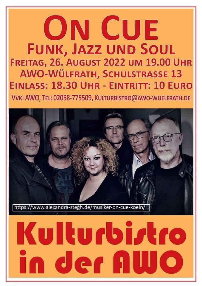 Empfehlung fürs Wochenende: Freitag gibt es Funk, Jazz und Soul beim Kulturbistro in der AWO.