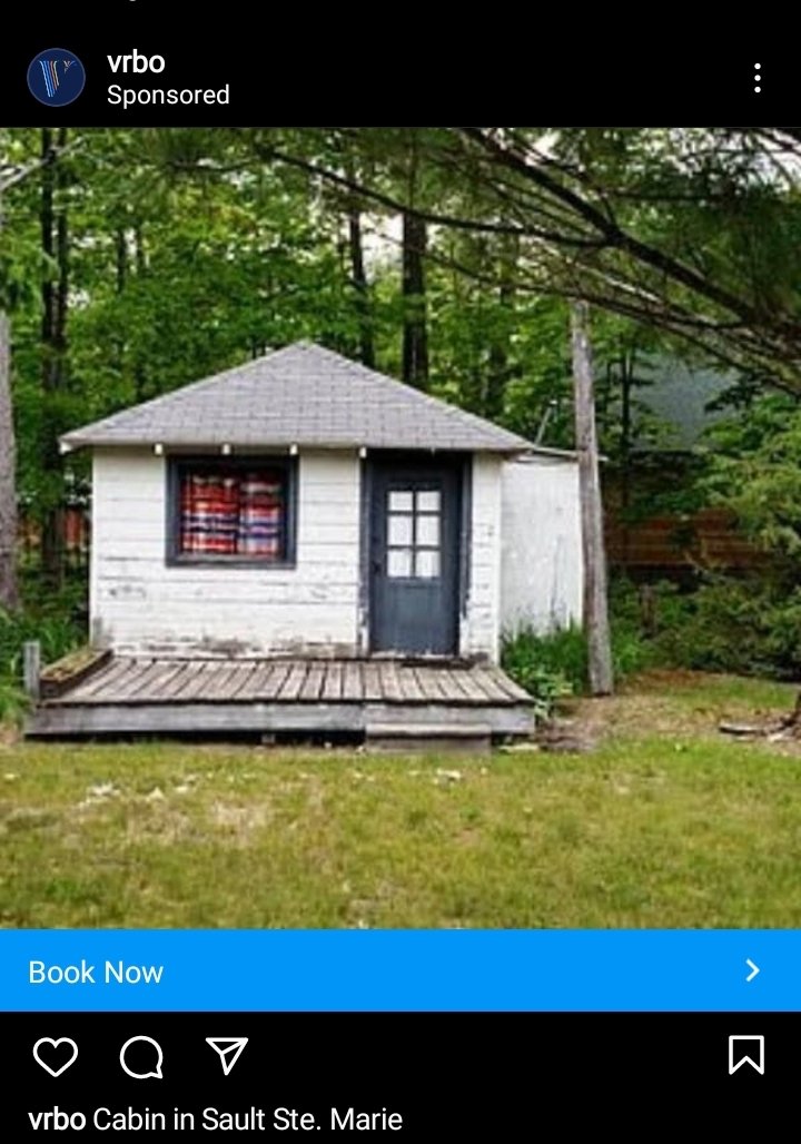 Saw this ad from <a href="/vrbo/">Vrbo</a> this morning on Instagram, now I can't find it anywhere.  Please tell me someone else saw this!  #vrbo #rentals #marketingtwitter