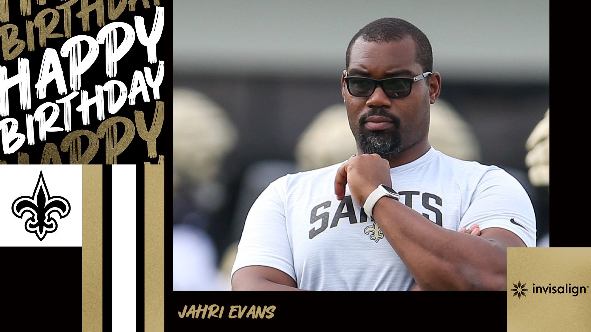 Saints: Wishing a Happy Birthday to Legend Jahri Evans!  