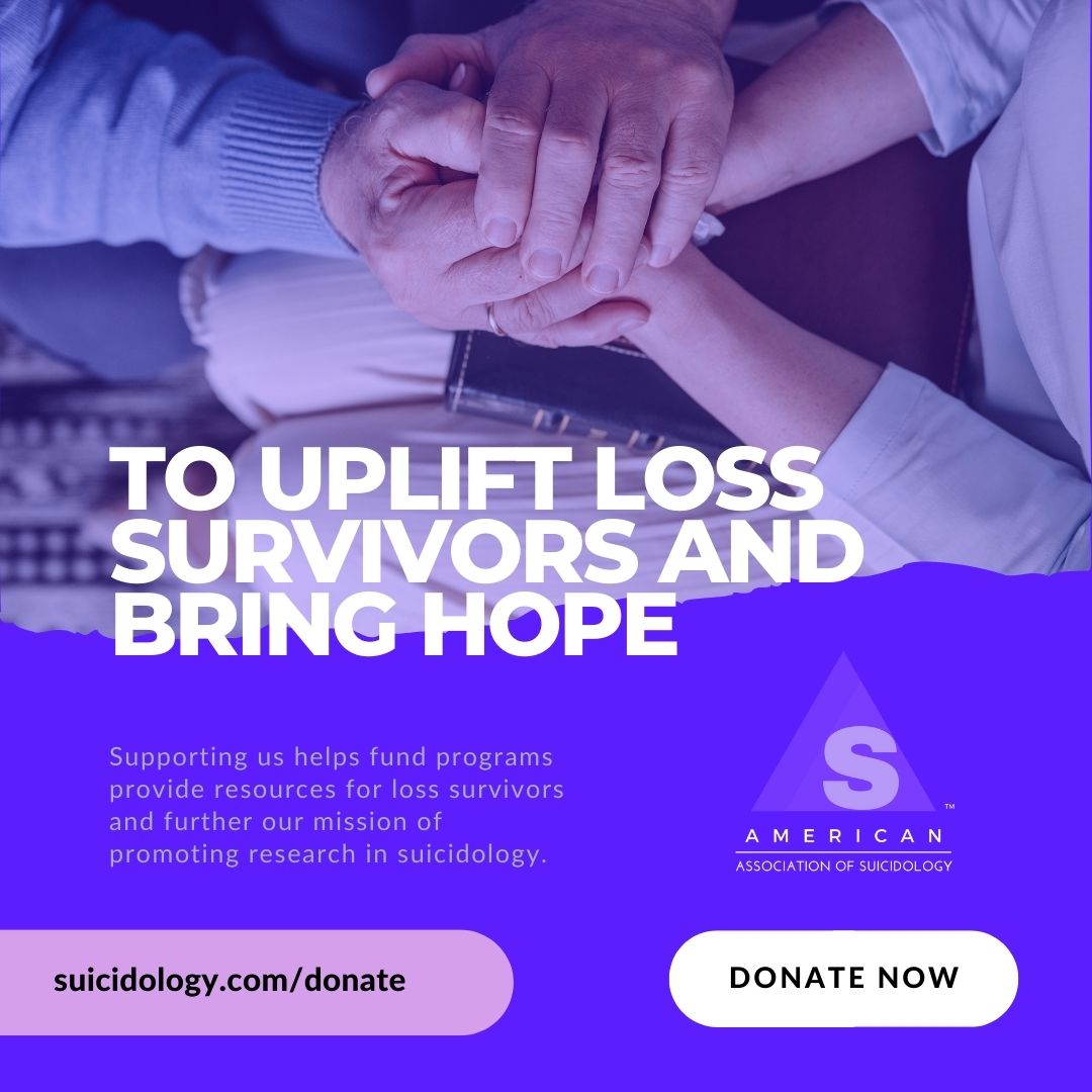 Suicide prevention is everyone's business, which is why it can't happen without programs that help develop resources for loss survivors and educate individuals and mental health professionals on suicidality with funded research. Donate now: ow.ly/emzG50KoCRW