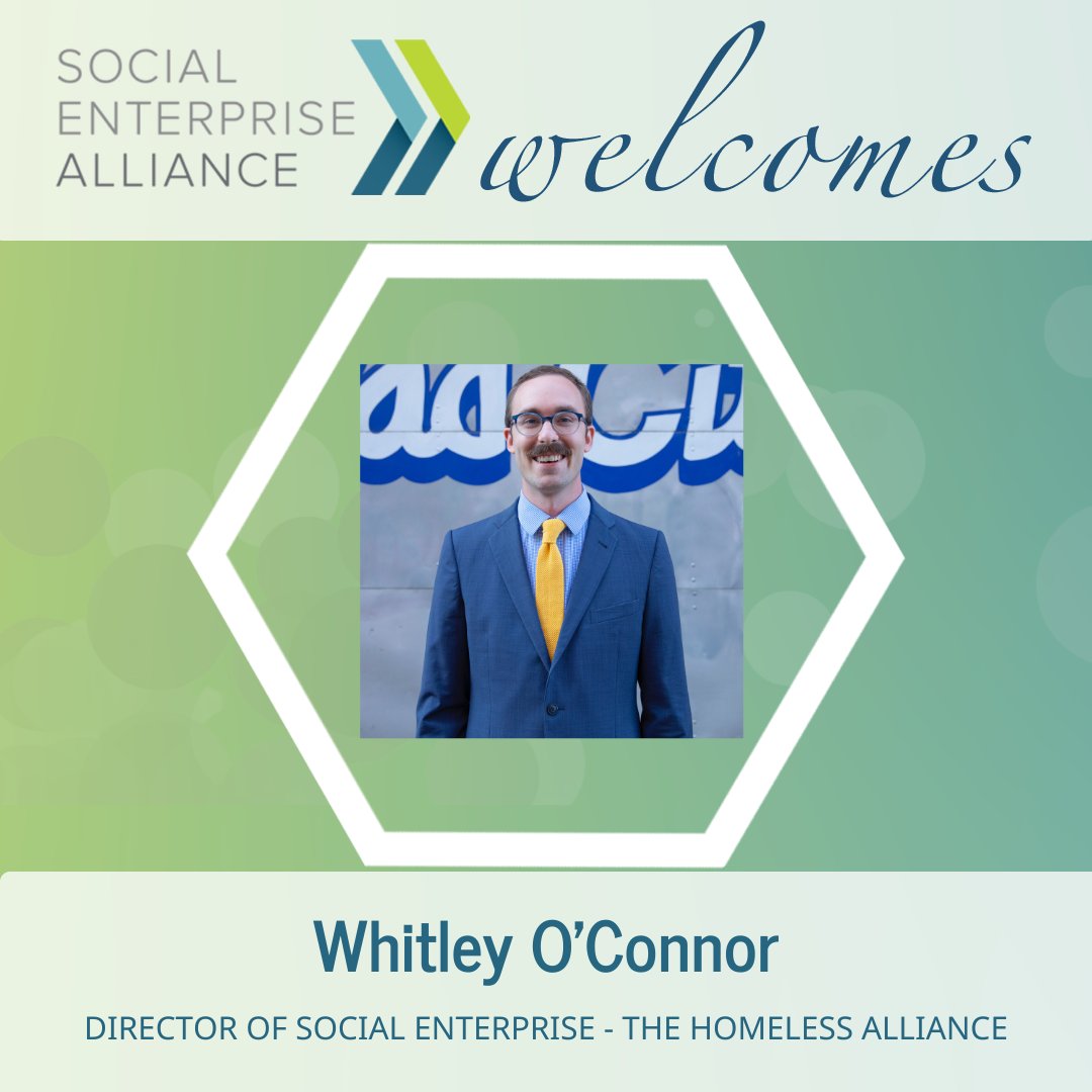 SEAlliance's tweet photo. SEA welcomes another new leader to the 2022 board, Whitley O'Connor. He currently serves as a the Director of Social Enterprise for The Homeless Alliance in #OKC, and has launched 4 #socialenterprises to date. Welcome to the board!
#socent #socentleaders #consciouscapital https://t.co/IcibFchnOG
