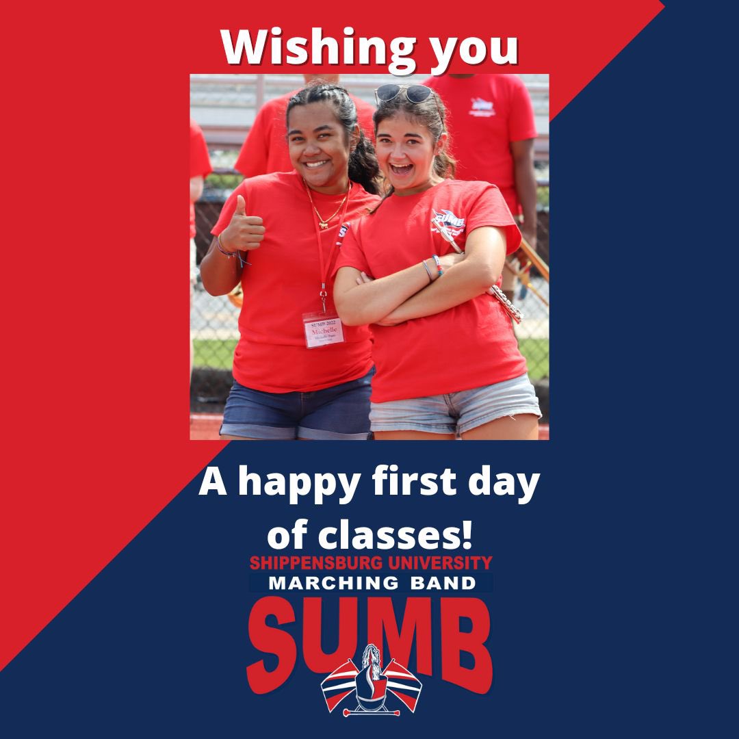 The SUMB would like to wish you all a happy first day of classes! Remember to work hard and stay positive!