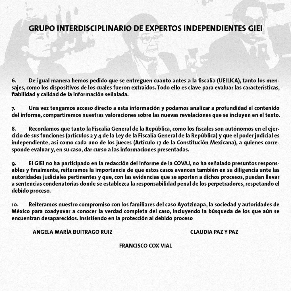 lhan55's tweet photo. Posición del Grupo Interdisciplinario de Expertos Independientes (GIEI) sobre el Informe de la Comision de la Verdad del Caso Ayotzinapa https://t.co/cMbW37Ubr8